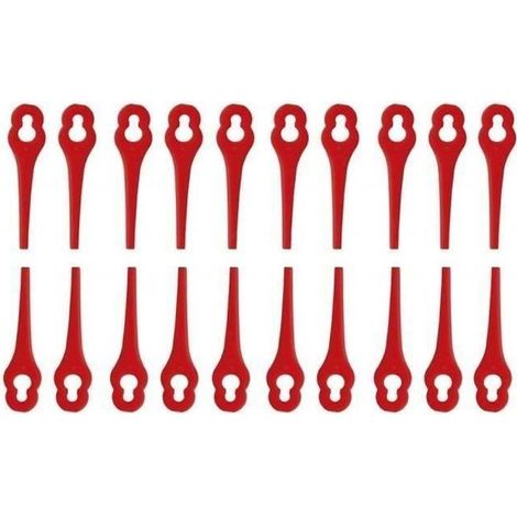 Lot de 100 Lames en Plastique pour Coupe Bordure Florabest LIDL Gros Trou 10mm Petit Trou 5mm LBQ59 (1/4)