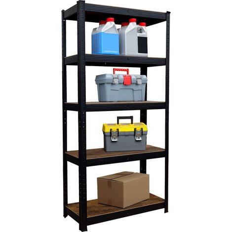 Estantería metálica resistente para almacenamiento, capacidad de 875 kg, 5 estantes
