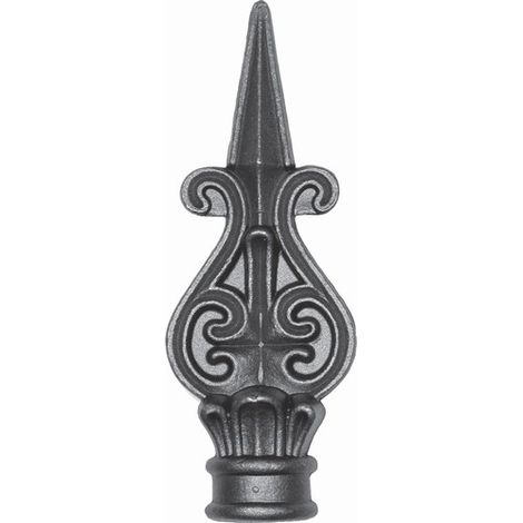 Pointe de lance - Hauteur 190mm largeur 70mm base Ø40mm -  Fer forgé - À souder - DECO FER FORGE