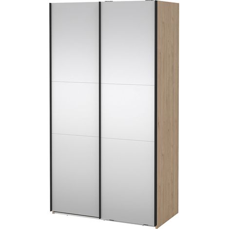 Como Schiebetürenschrank 2 Türen mit Spiegel 120x220cm Eiche Dekor. (1/5)