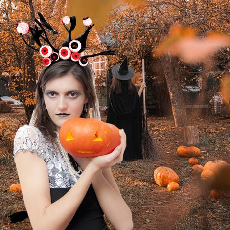 Halloween-Augen-Haarreif, Kostümaccessoire, Augen-Haarreif für Mädchen und Frauen, Halloween-Dekoration (1/2)