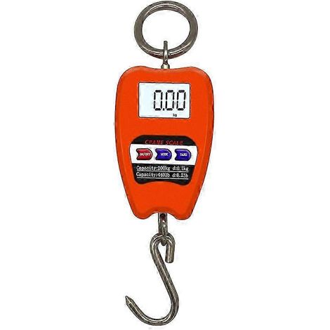 Mini balance industrielle numérique suspendue 200 kg/441 lb avec crochet de suspension robuste (1/5)