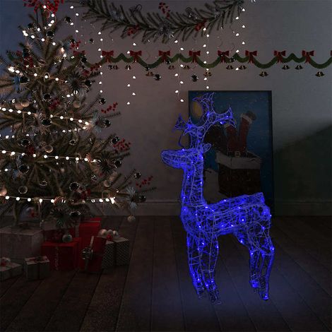 vidaXL Reno de Navidad 90 LEDs acrílico 60x16x100 cm (1/5)