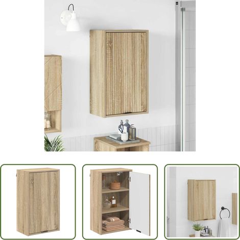 Rangement salle de bain -  Cabinet de salle de bain Chêne Sonoma 39 x 23,5 x 65 cm (1/5)