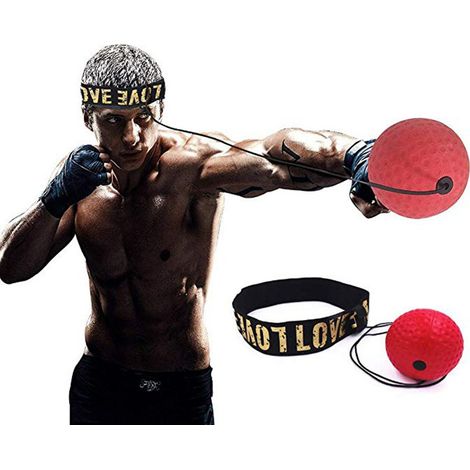 Gant de boxe réflexe avec bandeau entraînement, idéal pour améliorer la vitesse de frappe et la coordination œil-main. (1/5)