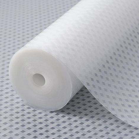 Pair Tapis de protection pour étagères de placards de cuisine et réfrigérateur, imperméables et résistants à l'huile, en plastique EVA, pour tiroirs et étagères de réfrigérateur,transparent, 30 x 300 
