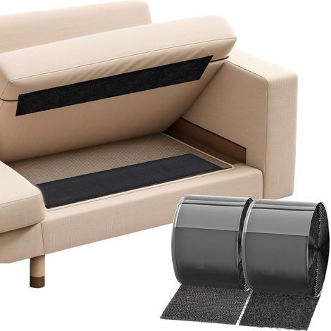 Rutschfeste Streifen für Sofakissen, 10 cm x 6 m, verhindern das Verrutschen von Sofakissen von Sofas und Möbeln, selbstklebendes Klebeband mit Kleberückseite. (1/5)