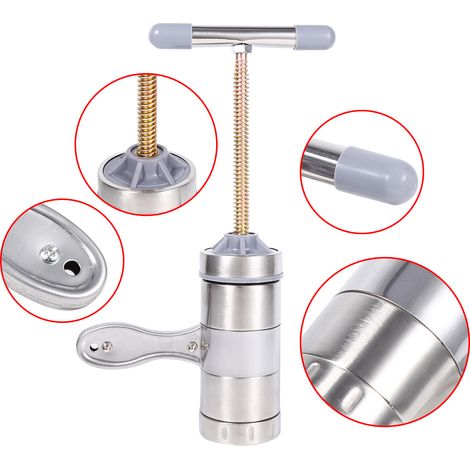 1pc Machine à Pâtes Manuelle en Acier Inoxydable Portable pour Fabrication de Nouilles et Jus