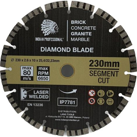 Lama diamantata 230 mm segmento turbo CUT professionista indiano