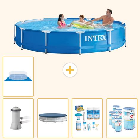 Intex Piscine Tubulaire Ronde - 366x76 cm - 6-pièces SCB15 (1/5)