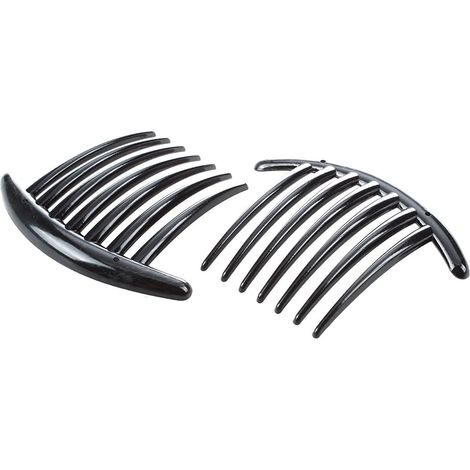 2pcs Hair Comb Hair Clip Accessories Plastic Lady Women Fashion Black (1/5)
