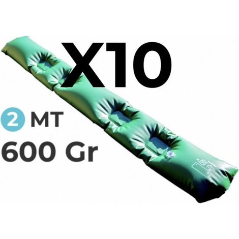 10 Tubolari Salsicciotti in PVC Rinforzato AntiVento AntiRibaltamento per Telo di Copertura Invernale per Piscina - MT. 2 da 600 Gr / Mq - 4 TermoSaldature - MADE IN ITALY (1/5)