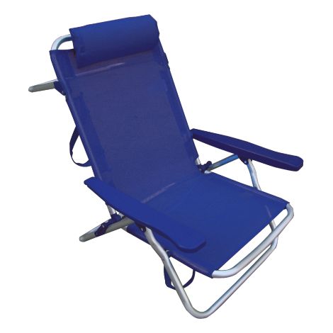 Transat inclinable en aluminium 25 mm bleu – Dimensions 53x62x77 cm – Pour piscine et plage – Confort optimal – I Giardini Del Re