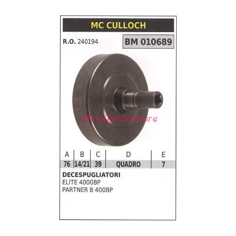 Campana frizione MC CULLOCH decespugliatore ELITE 4000BP PARTNER B 400BP 010689