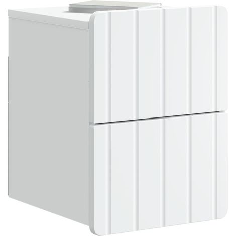 Maison Exclusive - Mobiletto da notte a muro 2 pcs Bianco 33 x 34,5 x 43 cm (1/5)