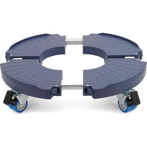 Porte Plante a Roulettes Rotation à 360°, Capacité De 200 KG, Plateau Roulant Réglable Ø 40-54cm, Support de Pot de Fleur pour Intérieur à Extérieur, Plante,Pied de Parasol,Poubelle,Bleu (1/5)