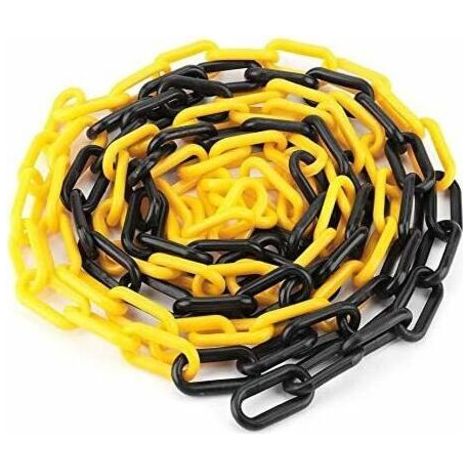 Catena in plastica nera e gialla, 6 mm, 25,0 metri (1/2)