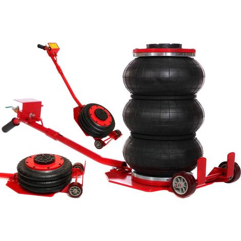 Gato Neumático Elevador 3 Toneladas Triple Bolsa de Aire Inflable Elevación de Coches Heavy Duty (1/5)
