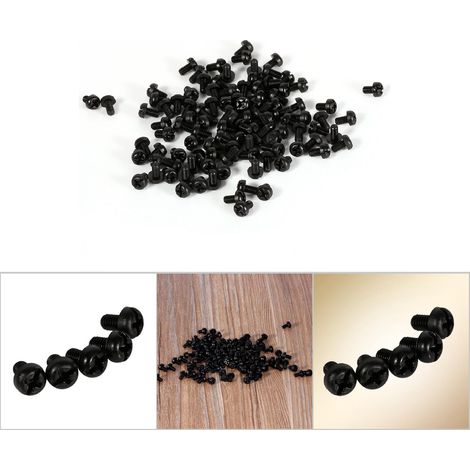 100 pièces Vis à tête ronde M2 M3 M4 Écrous hexagonaux en nylon Espaceurs filetés mâles femelles (1/5)