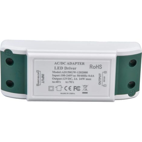LED-Leistungstransformator, einfach zu installieren, 12V AC100-240V 2A LED-Treiber für LED-Lichtleisten (1/5)
