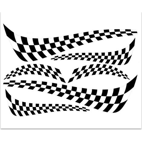 Adesivi Stickers Bandiera Scacchi 35 x 50 cm (1/3)