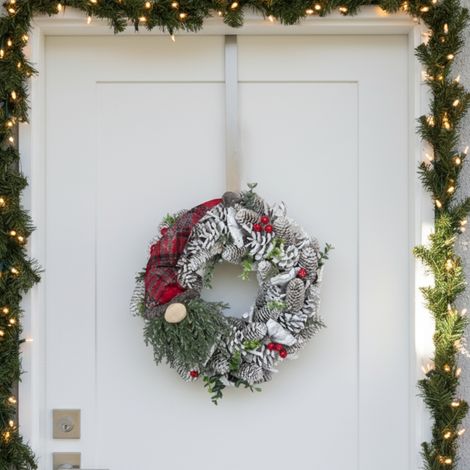 Winter Wonderland Snowy Pinecone Gonk Wreath (1/2)