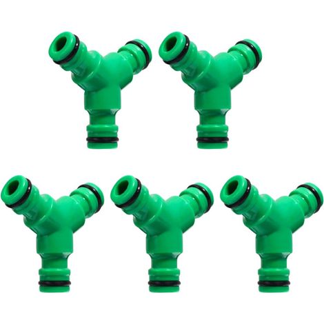 Raccords en T pour tuyaux d'irrigation, lot de 10, adaptés aux systèmes d'irrigation extérieurs pour pelouses et jardins, durables. (1/5)