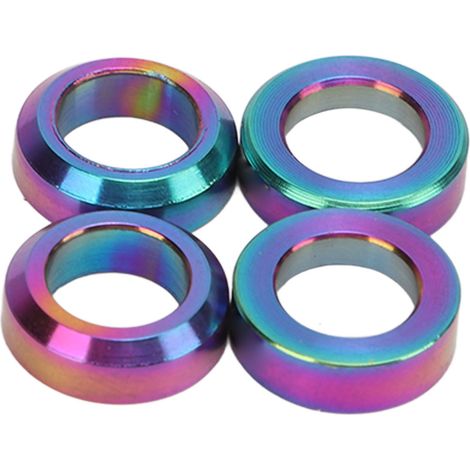 4 pièces Rondelle Épaisseur Frein Disque Vélo Titane Concave Convexe Coloré pour VTT MTB (1/5)
