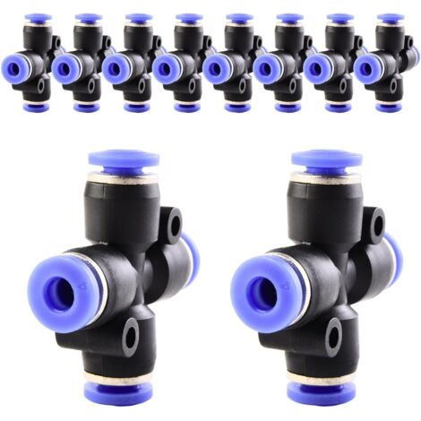 10 pièces 16 mm répartiteur en Y à 3 voies, raccord pneumatique, rapide plastique raccords Push to Connect, adaptateur de conduite d'air PY - PZA-4mm (1/5)