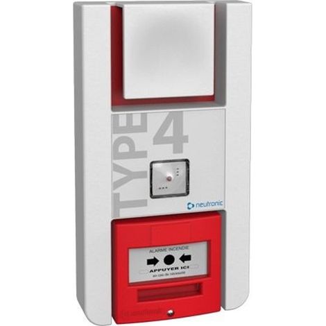 Neutronic – Sirène d'alarme autonome à piles 90-105 dB – Flash lumineux rouge – Autonomie 4 ans – Installation simple avec câblage possible (1/3)