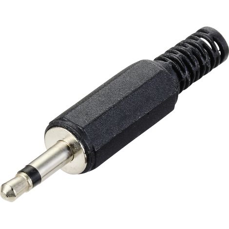 TRU COMPONENTS TC-10336016 Klinken-Steckverbinder 3.5 mm Stecker, gerade Polzahl: 2 Mono Schwarz 1 S (1/4)