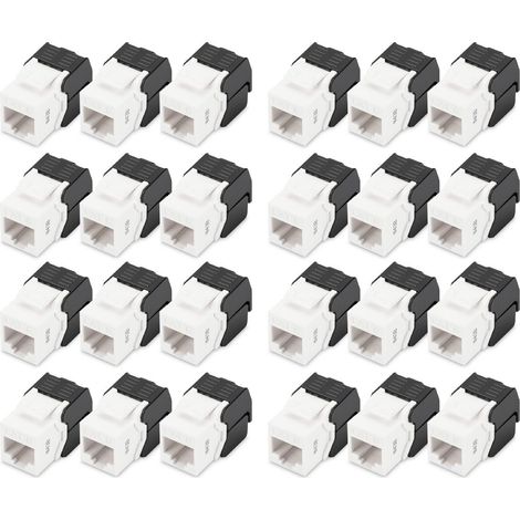 Digitus CAT 6 Keystone Jack unshielded 24 pcs set noir blanc