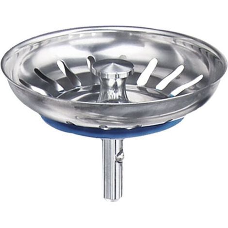 Panier Pour Bonde d'Évier de Cuisine - 80 mm - Crépine Univers Acier Inoxydable - Bouchon Panier Pop-Up - Épingles 32 & 25mm - Lavable Lave-vaiss - Ne se Bouche & Ne Déborde Pas (1/5)