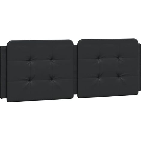 Maison Exclusive - Cuscino Testiera Zadar Nero 120 cm in Similpelle