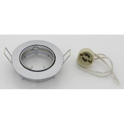 5 x FARETTO INCASSO ORIENTAB P/LED GU10 CROMO