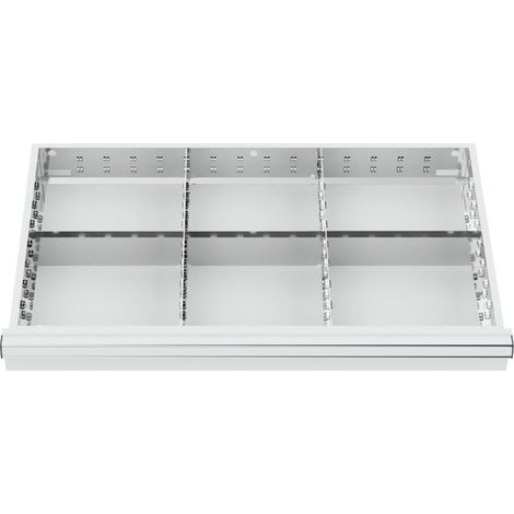 STIER Schubladeneinteilung Metalleinteilung BLH 75 mm Innenmaß 800x450 mm 6 Fächer