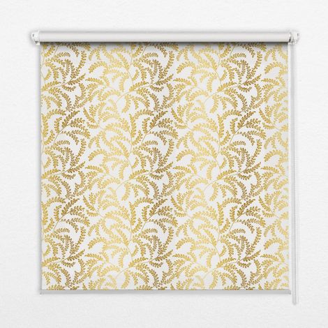 Tenda a Rullo Interna per Finestra - Tenda Filtrante Luce - Tenda Privacy - Tenda Decorativa Rettangolare - Rullo per Interni - (90 cm x 180 cm) - Rami d'oro (1/5)