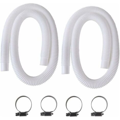 Tuyau de Piscine, 2Pcs 32mm Tuyau pour Piscine Hors Sol, 150cm/59in Tuyau pour Pompe de Piscine pour Intex 330 GPH, 530 GPH et 1000 GPH (1/5)