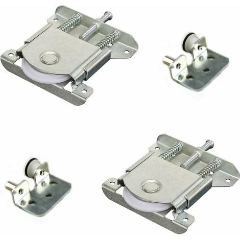 Stück Schiebetürrollen, Schiebemöbelrollenräder, Laufschienenführungen für Schrankfensterschiebetüren, Metallmöbelrolle (1/4)