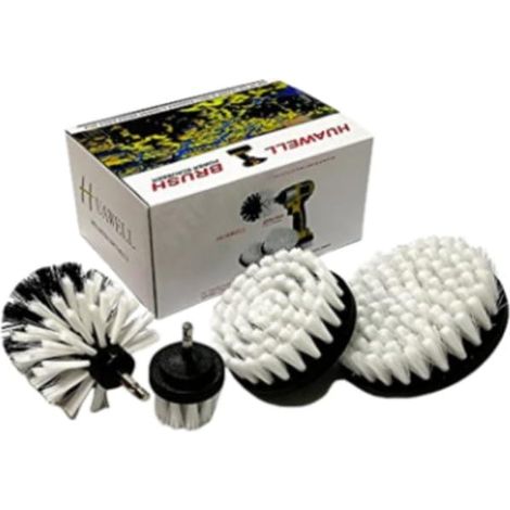 Brosse de Nettoyage pour Voiture - Brosse de Nettoyage pour perceuse - Brosse de Roue - Tapis de Voiture - Brosse de détail - Nettoyeur de Tapis - Nettoyage de Tissus - Accessoires de Bateau (1/5)