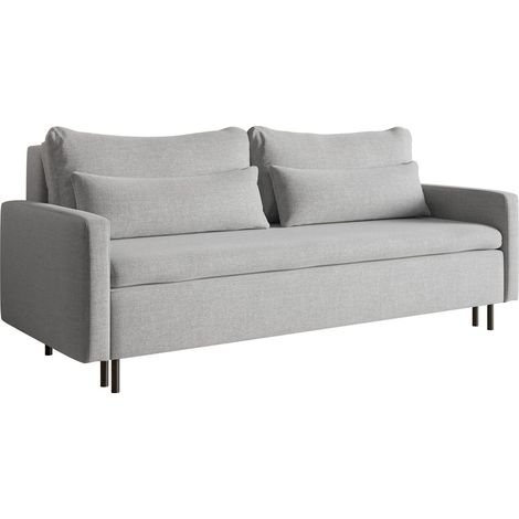 Selsey Umpro – 3-Sitzer Sofa mit Schlaffunktion und Bettkasten, Chenille, Grau