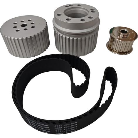 Kit de Poulie de Pompe à Eau, Aluminium, Longueur de Courroie 40,5 pouces, Largeur de Courroie 1,5 pouces, Courroie Crantée Gilmer, S'adapte aux Small Block Chevy 283 305 327 350 400 (1/5)
