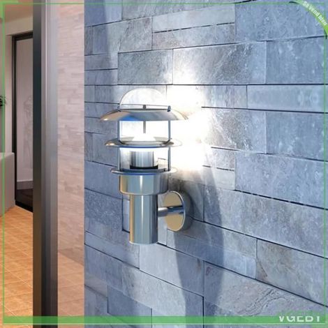Lampe murale LED de patio - FAFEISY - 40703 - Acier inoxydable - Résistante à la rouille et à l'eau - Pour extérieur (1/4)