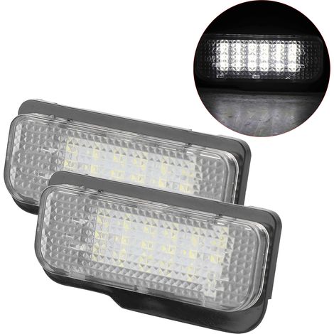 Lot de 2 Plaques LED 6000K Blanche pour Tesla Model S 2012-2015, Ampoules Éclairage Immatriculation 12V (1/5)