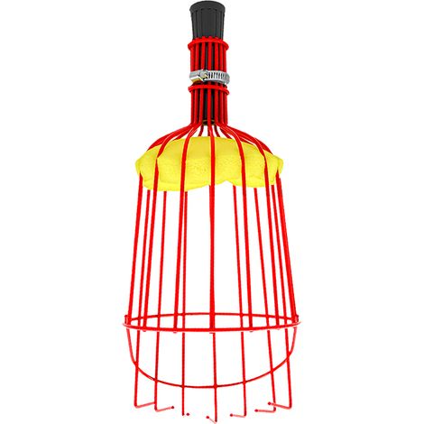Outil de cueillette de fruits, panier cueille-fruits rouge pour avocats, glands, citrons, poires, mangues (1/5)