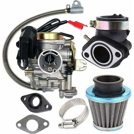 Debuns – Carburateur 18mm pour moteur GY6 4 temps – Compatible scooters 50cc à 80cc – Améliore la réponse de l'accélérateur – Installation facile - 139QMA (1/4)
