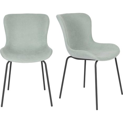 Chaise design, 2 chaises design de salle à manger Junzo Vert en Metal, BOITE A DESIGN (1/5)