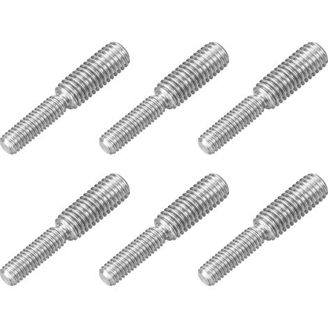 6pcs Boulon à Tige Filetée Double Extrémité M6x20mm à M8x20mm (1/5)