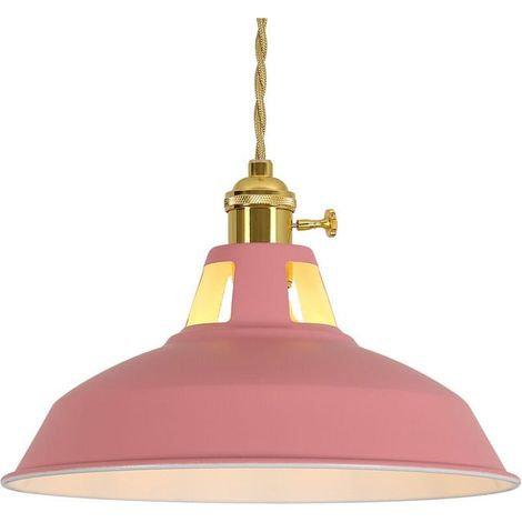 Suspension Pendante Rétro Industrielle Rose pour Restaurant, Cuisine, Salon, Chambre Décoration Vintage (SKU produit : 91274802 SKU Offre : S123683) (1/4)