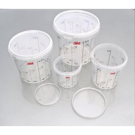 Pot de mélange 3M™. contenance 365 ml. graduation jusqu'à 250 ml. PN50402 - 3M FRANCE